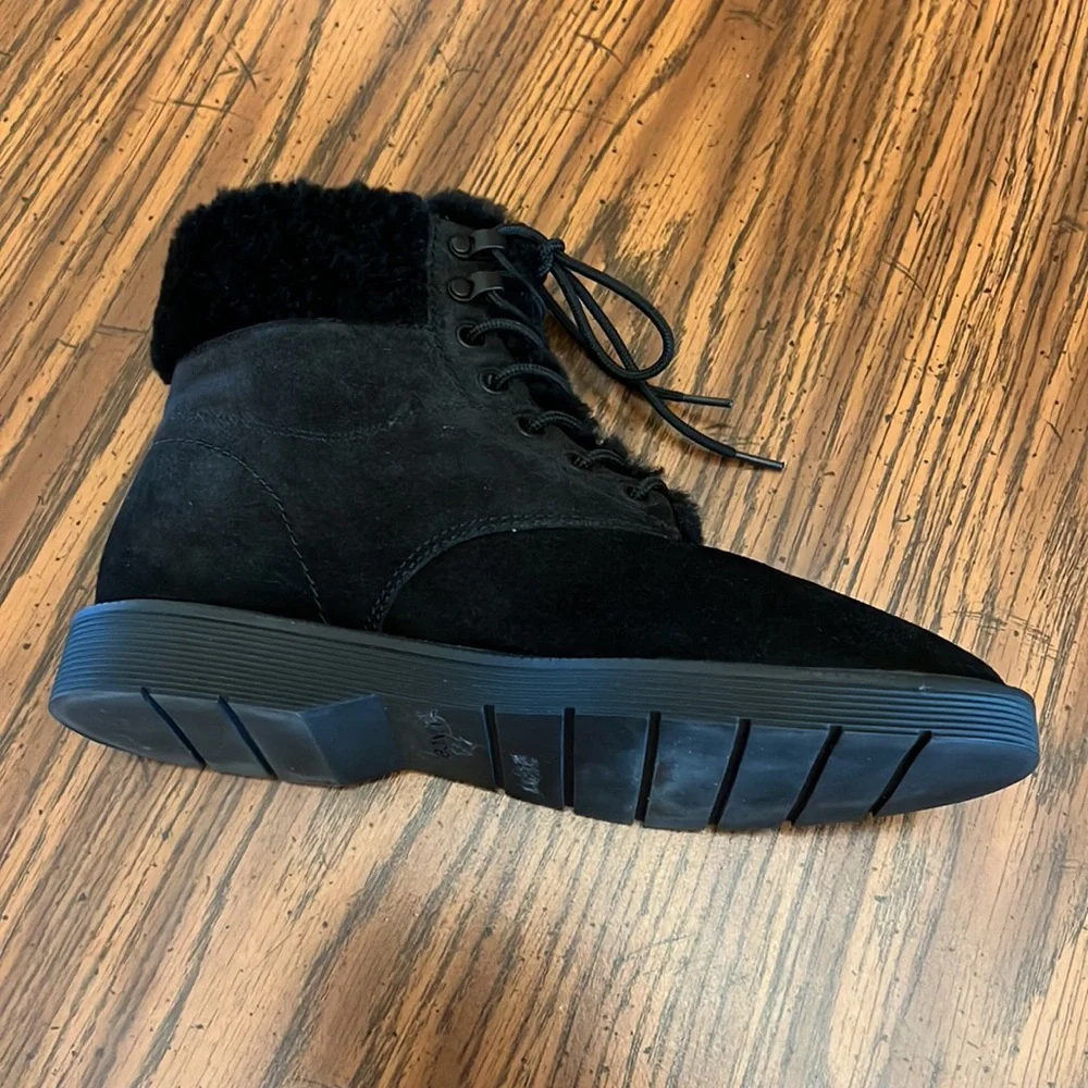 Water Repellent Shearling Fur Vince Hayes 2 Lace-up Hiker Boots Size 6.